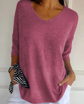 Kit 3 Blusas Luna® em Malha Leve – Decote V